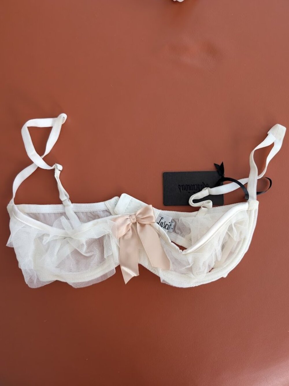 Lascivious Kitty Ouvert Bra NWT Ivory 34D
